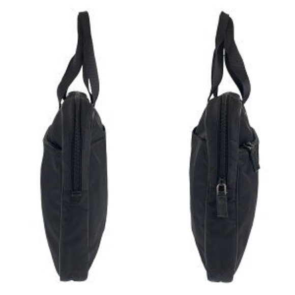 PRADA Tessuto triangular black nylon business bag briefcase - Picture 7 of 9